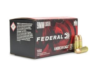 Ammo Deals of the Day 8 Federal American Eagle 9mm 124 Gr FMJ 100 Rounds (Box)