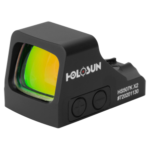 Holosun HS507KX2 507 Black Anodized 1 x 0.58 in x 0.77 in 2 MOA /32 MOA Circle Multi Reticle, Red Dot Sight