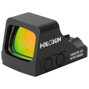 Holosun HS407KX2 407 Black Anodized 1 x 0.58 in x 0.77 in 6 MOA, Red Dot Sight