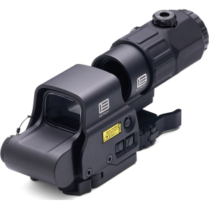 Eotech HHSV HHS V EXPS & G45 Magnifier Matte Black 1x/5x 1.20 in x 0.85 in 4 x 1 MOA s/68 MOA Ring, Red Dot Sight