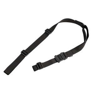 Magpul MAG513BLK MS1 Sling made of Black Nylon Webbing with 48 in- 60 in OAL, 1.25 in W & Adjustable Two-Point Design for AR Platforms