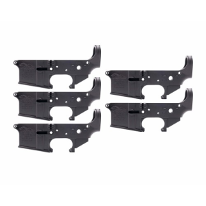 ANDERSON AM-15 Multi-Caliber AR15 STripped Lower Receiver w/ Open Trigger - Black - 5 PACK COMBO