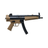 HK SP5, Semi Automatic 9mm Pistol, 8.86" Barrel, Two Tone Flat Dark Earth & Black, Includes (2) 30rd Magazines, Roller Delay Blowback System - 81001432