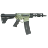 ATI Omni Maxx Hybrid AR-15 Pistol, .223/5.56 Nato, 7.5\" Barrel, 7\" M-LOK Rail W/ Breach Brace and 60 Round Mag - Battlefield Green GOMX556QD7BBFG60
