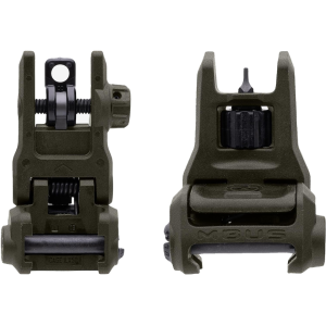 Magpul MBUS Gen 3 Flip-Up Front and Rear Sight Set AR-15 Polymer Olive Drab