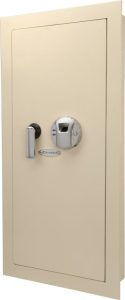 Barska Large Biometric Wall Safe30x13.6x3.5inCream