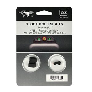 GLOCK GLOCK Bold Sights By Ameriglo Night Sight .165 Front For GLOCK GEN3 and GEN4 20/21/29/30/31/32/36/40/41 Green Tritium with Orange Outline