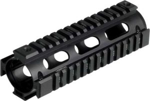 UTG Pro AR-15 Carbine Length Drop-in Quad Rail Picatinny 6.67in Handguard Black