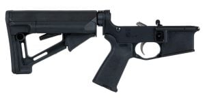 PSA AR-15 MOE STR Lower Receiver with Two-Stage Nickel Boron Trigger, Black - No Magazine