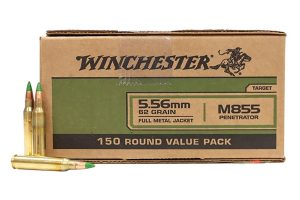 Ammo Deals of the Day 108 Winchester M855 62 gr Green Tip FMJ 5.56x45mm Ammunition 150 Rounds - WM855150