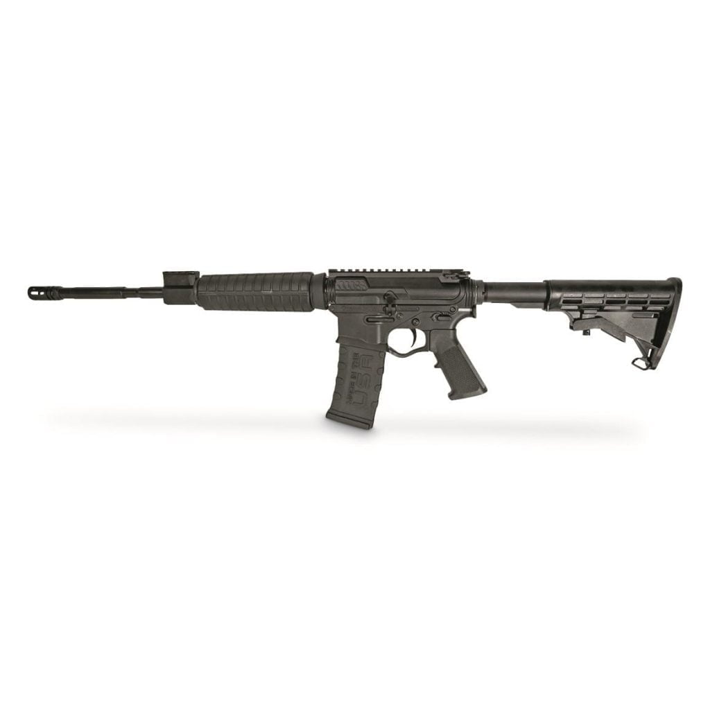 ATI Omni Hybrid Maxx Rifle. It's a great lightweight AR-15 at a ridiculously low price compared to the opposition. What's the secret? Plastic receivers.