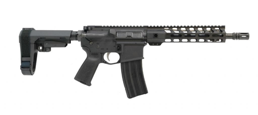 Palmetto State Armory SBA3 Shockwave Pistol MOE. A $500 cheap AR pistol that gets the job done.