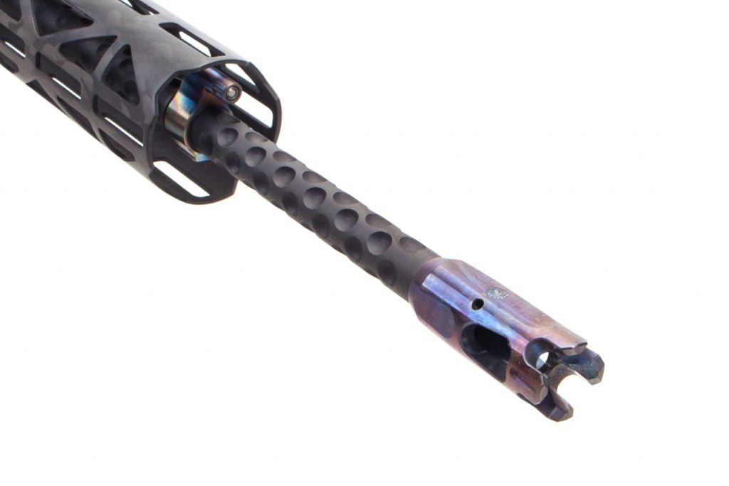 Advances in Firearm Materials and Design  1 Titanium muzzle brake on the BAD Ounces is Pounds. Custom gun work at its finest