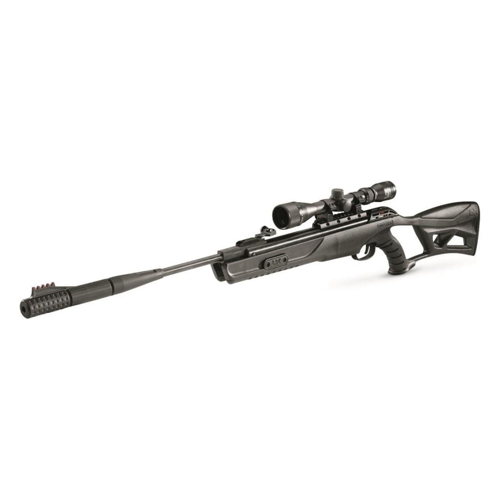 The $149.99 Umarex Arex Air rifle, a sniper rifle of a pellet gun that is ideal for small game hunting and backyard plinking. This or a 22 rifle? It's close.