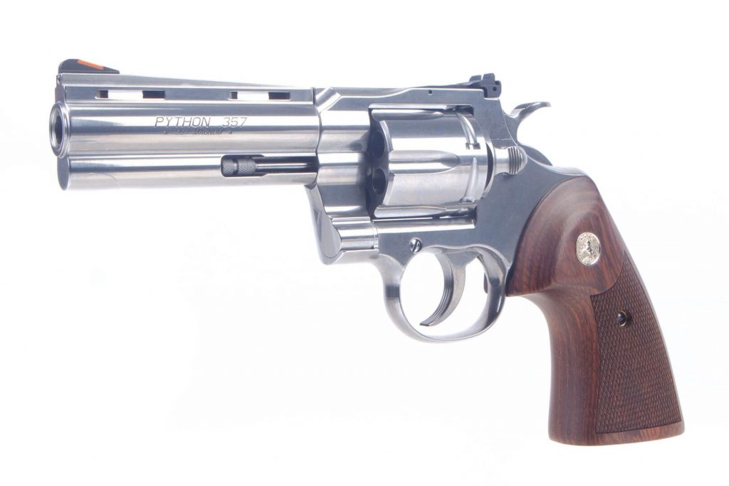 Colt Python. The classic 357 Magnum revolver with polished steel, wood and just a few modern touches that change the game. Get the legend.