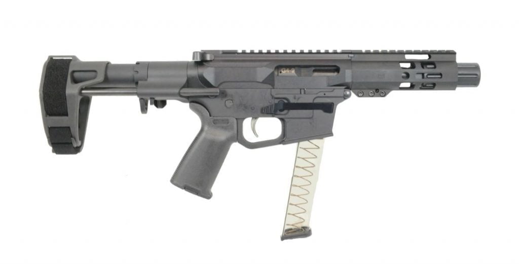 Palmetto State Armory Gen 4 pistol with a PDW brace. Get your 9mm CQB right here at the USA's favorite gunbroker.