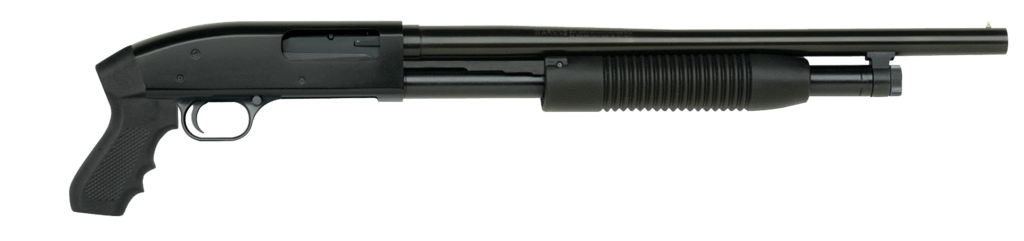 Mossberg Maverick, a simple shotgun for home defense. Get yours here.