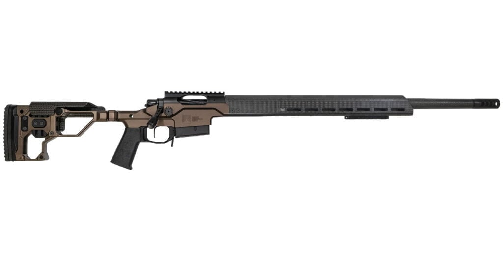 Christensen Arms Modern Precision Rifle chambered in 338 Lapua. One of the world's most powerful rifles in a portable package. 