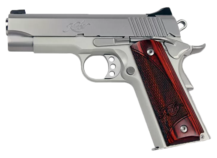 Kimber Pro Carry Stainless. You can get a two tone or matte blued version. Whatever color you choose, this is one of the best pistols on sale.