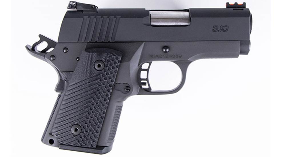 RIA BBR 3.10. A 45 ACP 1911 with 10 rounds of ammo. Yes, 10. Get yours here.