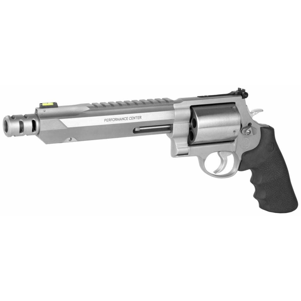Smith and Wesson 460 XVR. The new 460 S&W Magnum handgun with a barrel shroud that looks amazing.