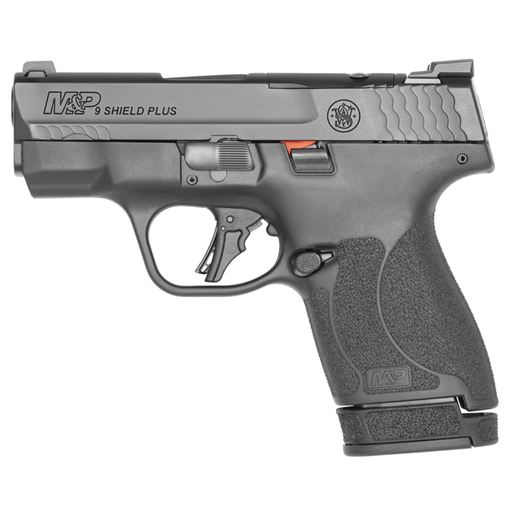S&W M&P Shield Plus. A fantastic concealed carry pistol with a high capacity magazine