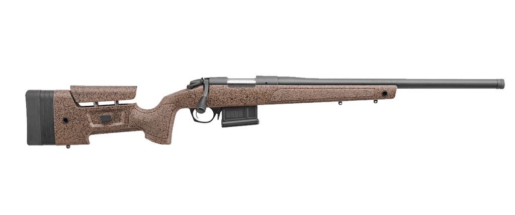 Bergara B-14 HMR. This HUnt and Match rifle offers traditional hunting rifle strengths combined with modern precision touches.