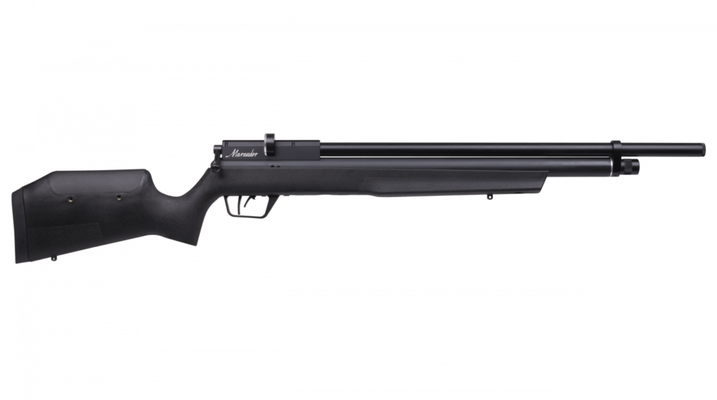 Benjamin Marauder .25 caliber rifle. A great PCP air rifle that can hunt and ring steel all day.