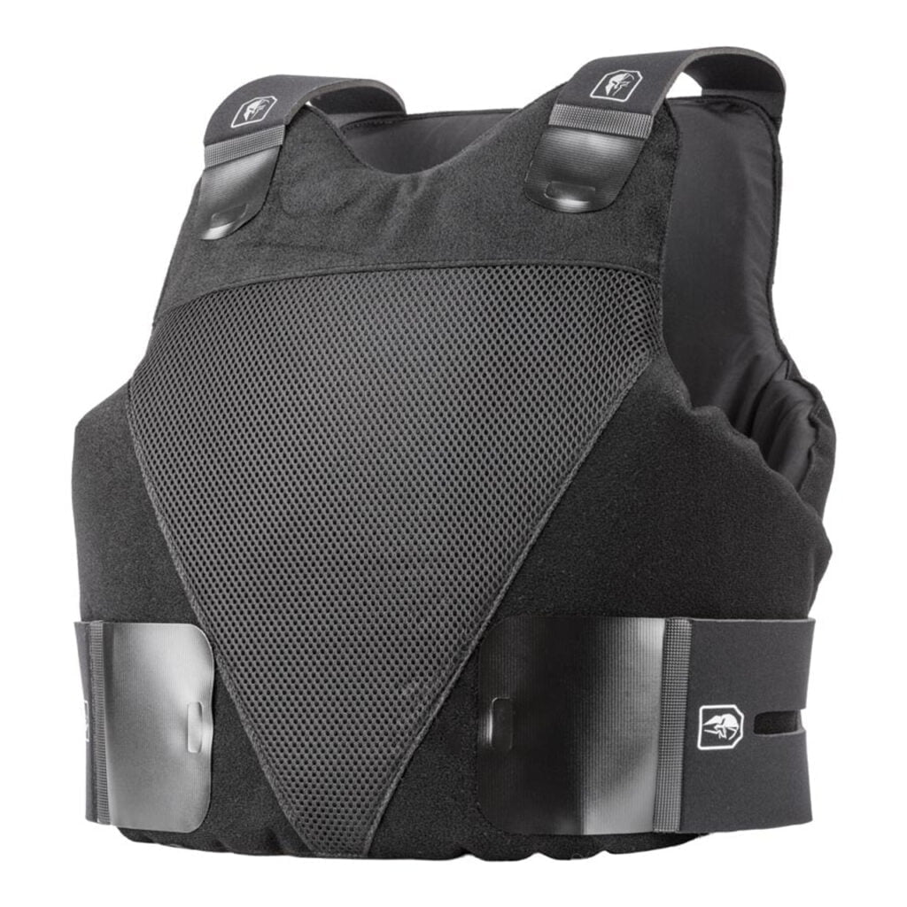 Wraparound bullet proof vest from Spartan Armor Systems.