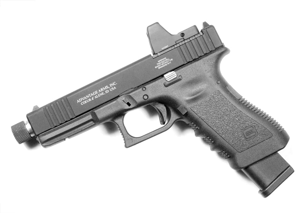 Turn your Glock 19 into a 22LR with an Advantage Arms conversion kit.