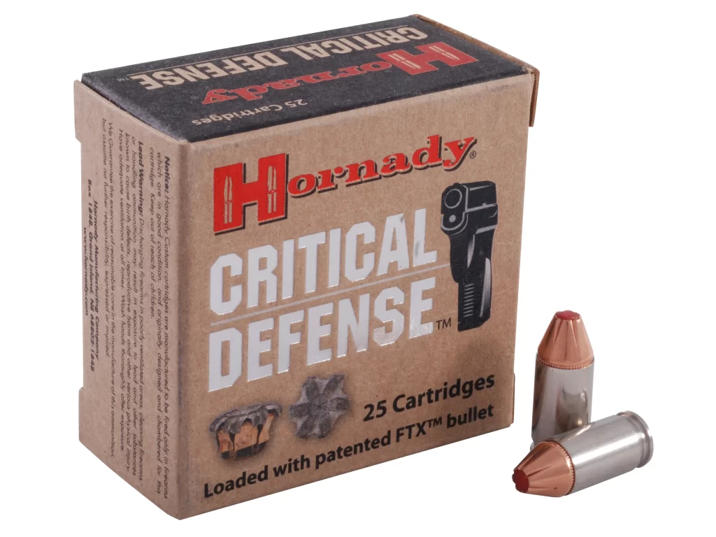 Hornady Critical Defense 380 ACP Ammo for sale here. Get yours polymer tipped hollow points today.