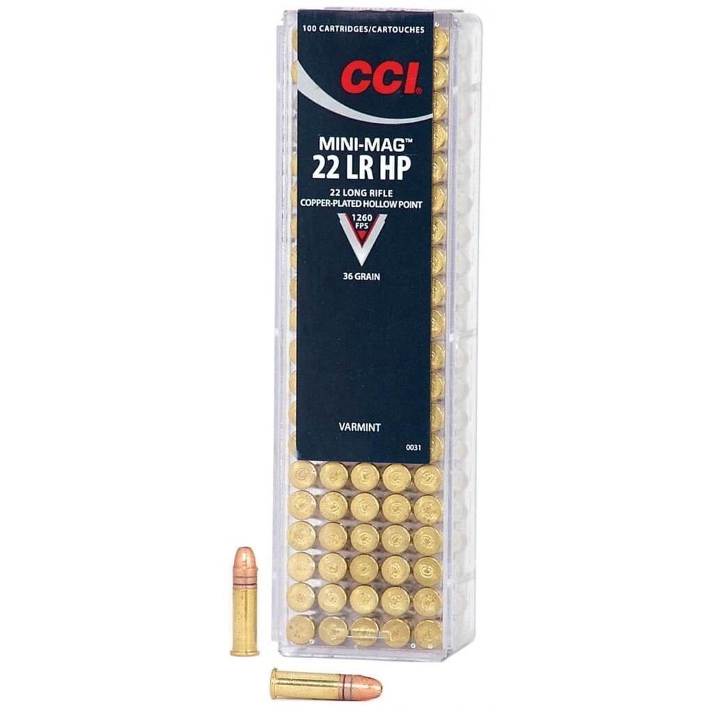 CCI Mini Mag 22LR ammunition for plinking and hunting.