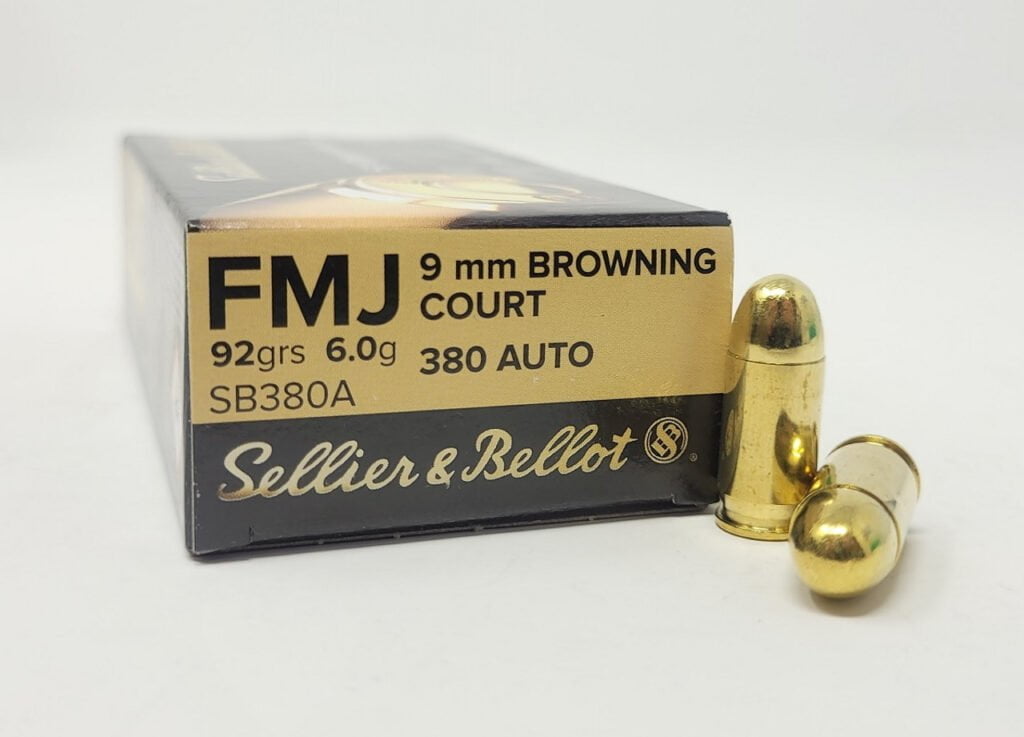 Sellier & Bellot 92 grain FMJ bullets. Some of the best for the range and practice drills. 