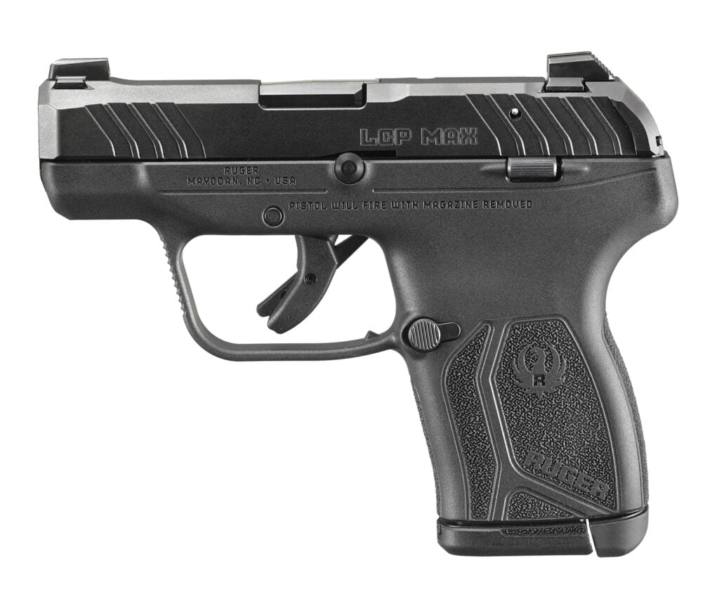 Ruger LCP Max, a 380 ACP pistol that is an alternative to the a 9mm micro.