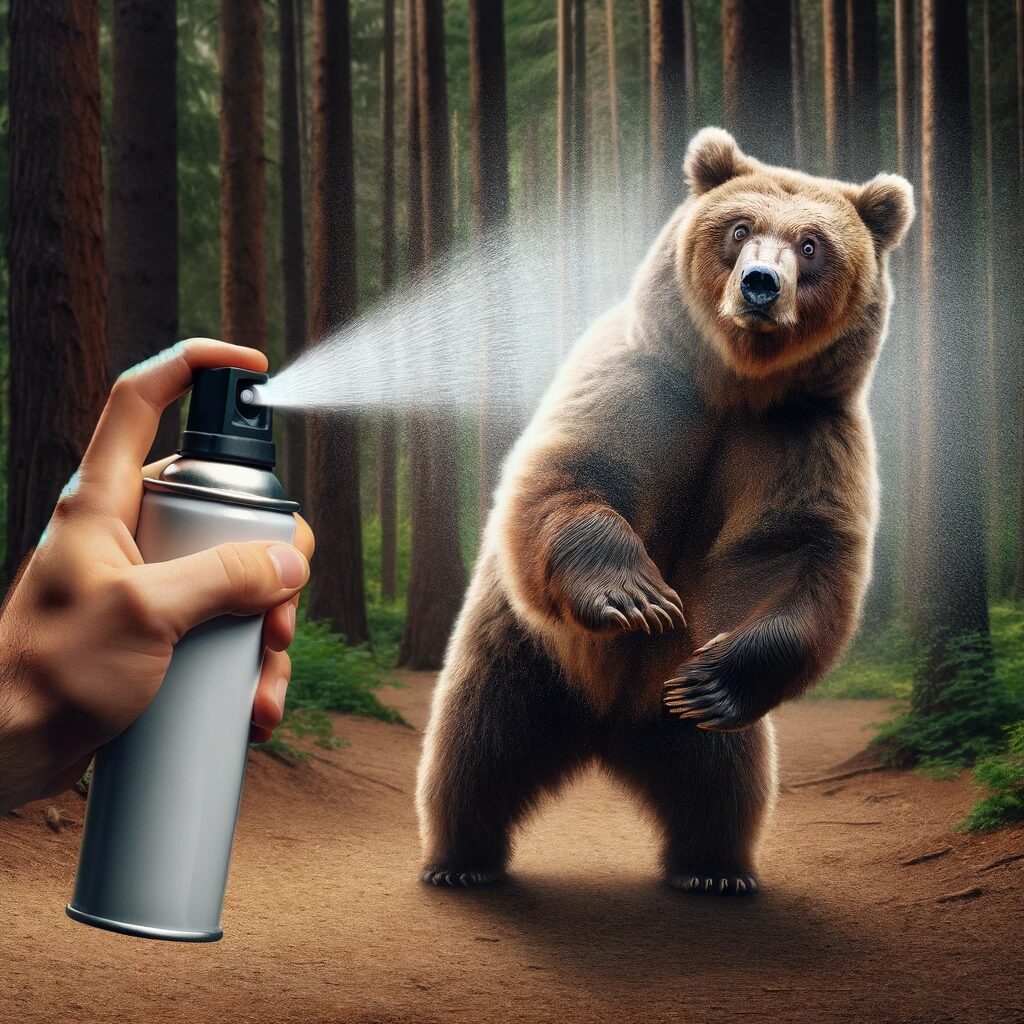 Bear spray is a great way to ward off bears if you don't have a gun. 
