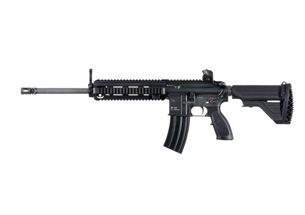 The Heckler & Koch 416 rifle. A military favorite.