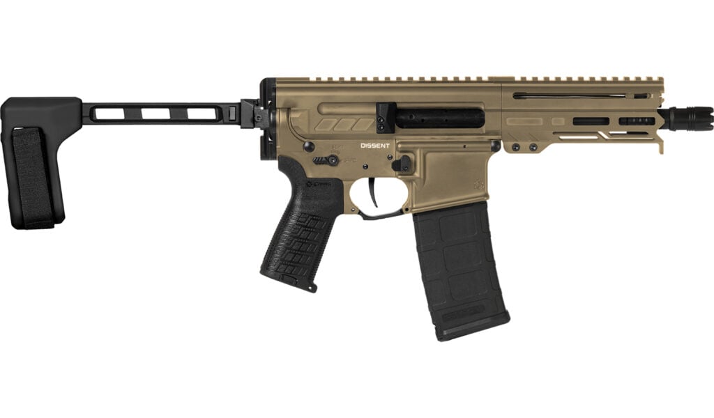 The CMMG M4 Dissent in 300 BLK. A great home defense gun and one of the best 300 Blackout pistols for sale. 