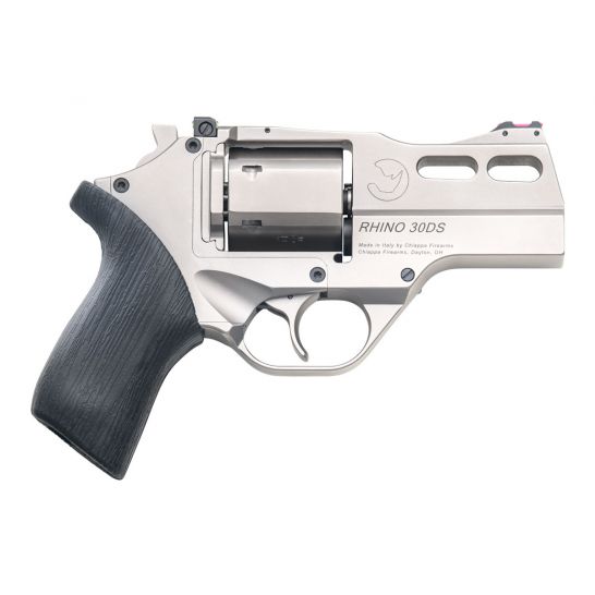 Chiappa Rhino 30DS, a total rethink of the revolver concept to give you a low slung barrel, flattened frame and new grip angle to reduce recoil.