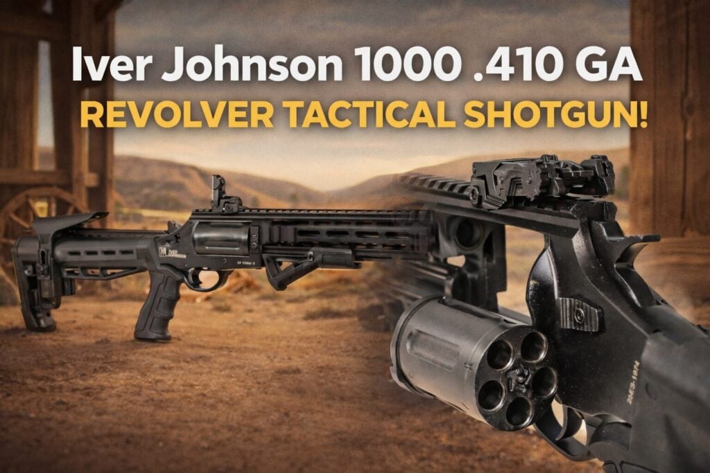Iver Johnson Revolver Shotgun is Epic 1 Iver Johnson Tactical revolver shotgun is awesome. Get yours here.