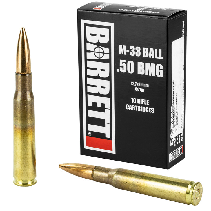 Best 50 BMG Ammo in 2026: Match, Range and Surplus Picks 10 Barrett 50 BMG M-33 Ball ammo for sale. One of the best 50 BMG ammo rounds on the market.