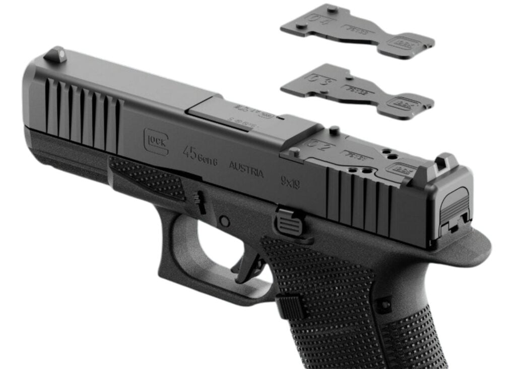 Glock 19 vs Glock 45 (Gen 6): Which Should You Carry? (2026) 3 Glock 45 Gen 6 9mm pistol, slide marked 45 Gen 6, with a compact slide on a full-size grip and front serrations