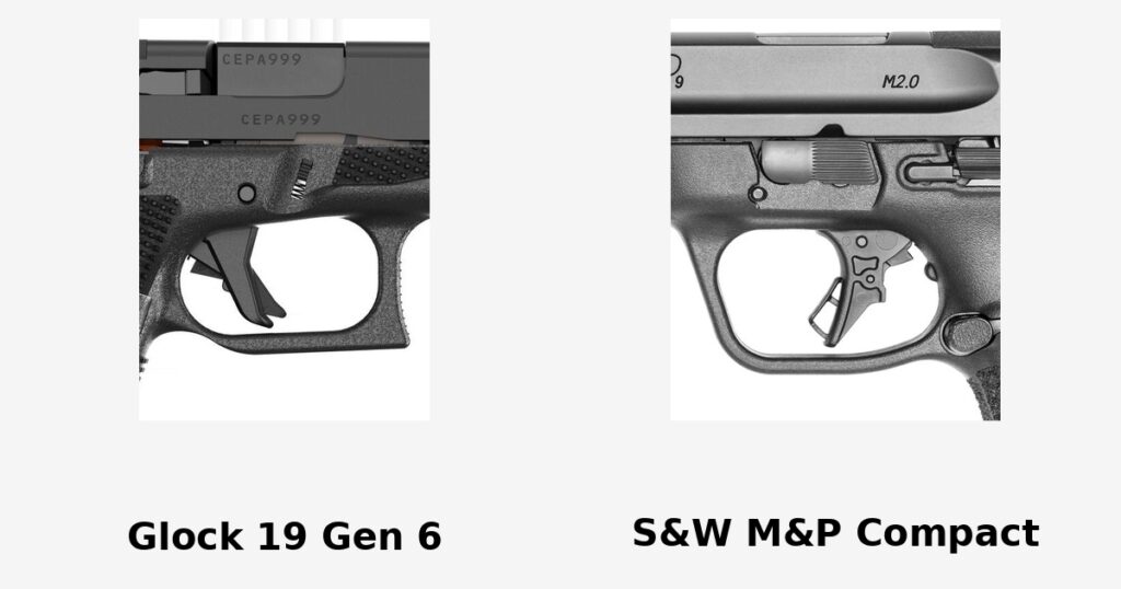 Glock 19 Gen 6 vs Smith & Wesson M&P 2.0: Which Polymer Pistol Wins? (2026) 7 Glock 19 Gen 6 vs S&W M&P 2.0 Compact , compare the triggers