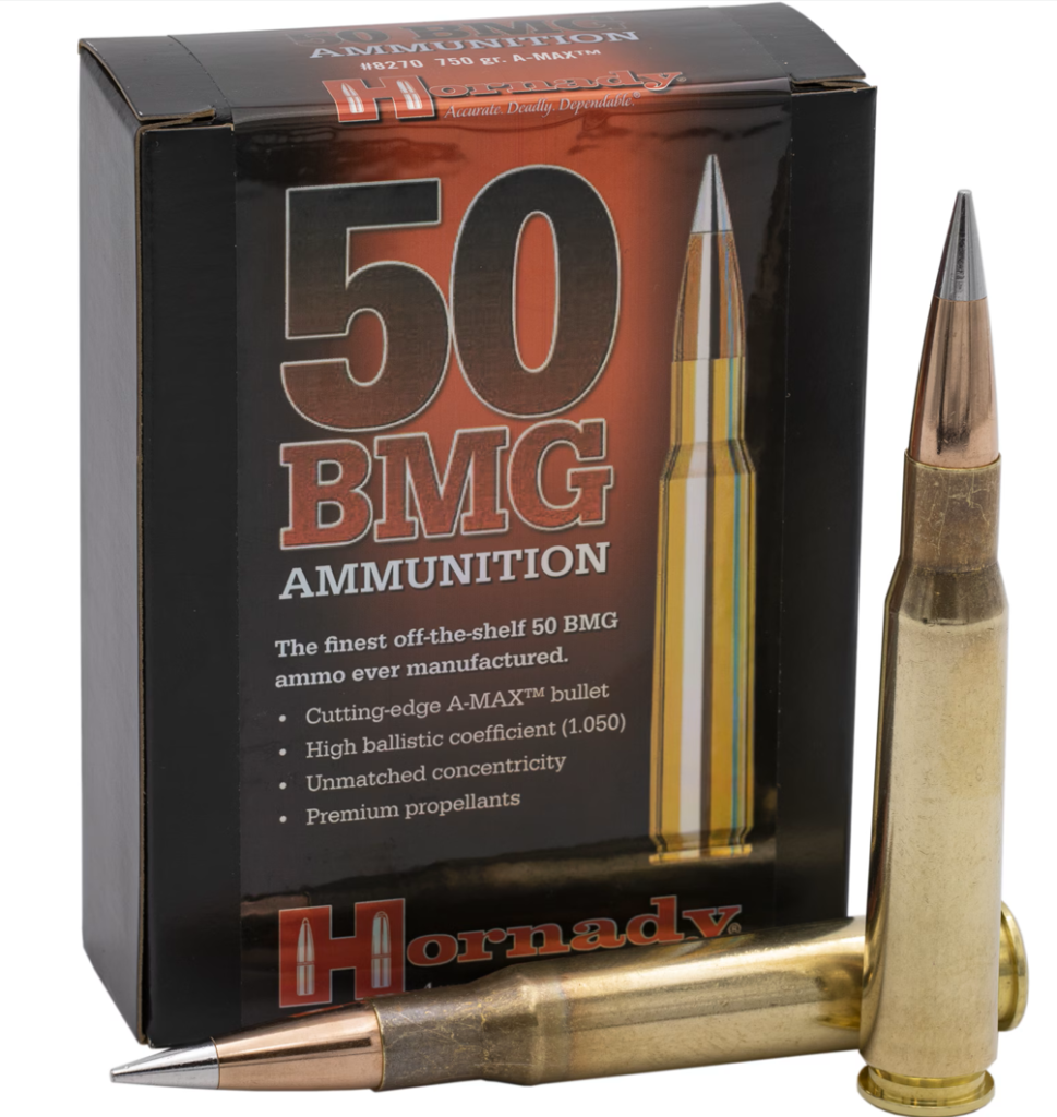 Best 50 BMG Ammo in 2026: Match, Range and Surplus Picks 9 Hornady A-MAX 50 BMG Match Ammunition
