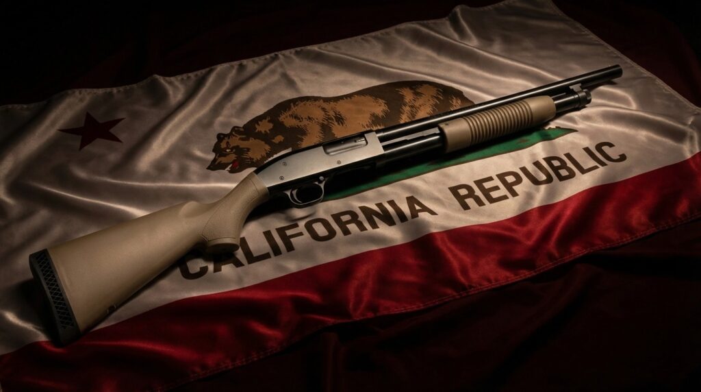 8 Best California Legal Shotguns (2026): Home Defense & Sporting 35 Mossberg Maverick 88 shotgun, legal in California, on the California shotgun roster