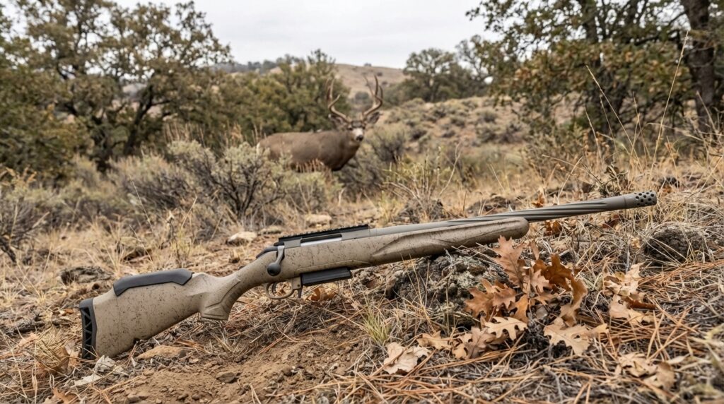 10 Best California Legal Rifles for Hunting (2026) 34 Ruger American Ranch 308 rifle, a California legal hunting rifle with an AR-15-style box magazine for under $500