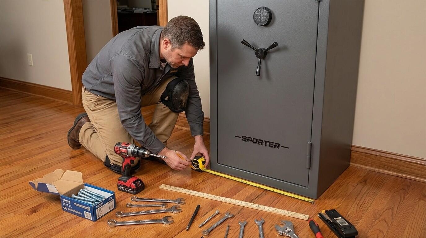 Bolt gun safe to the floor