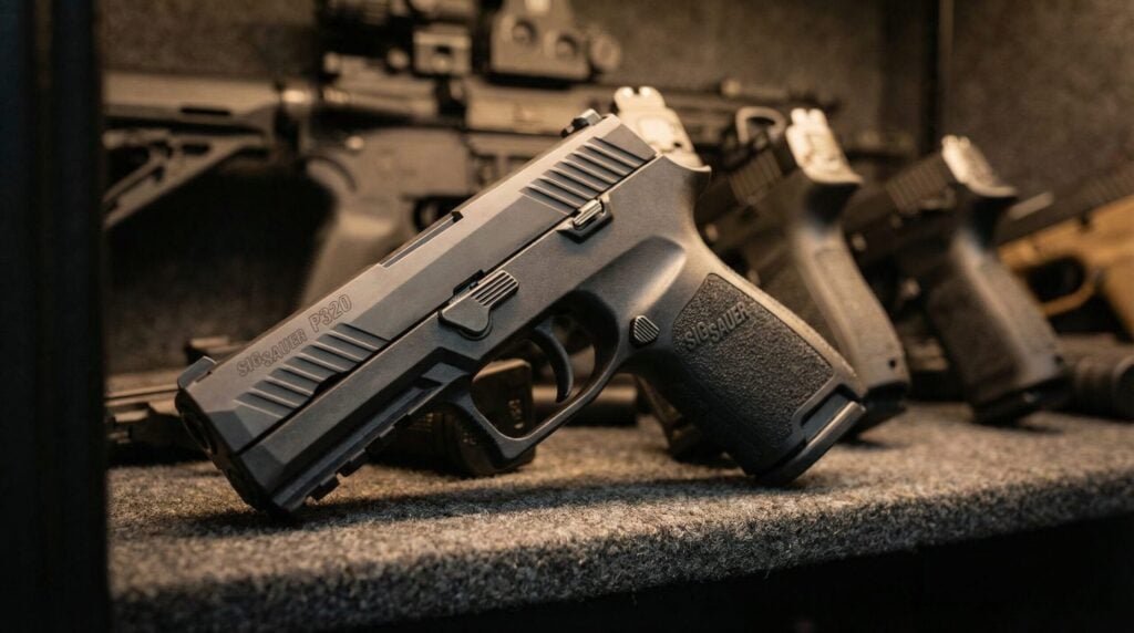 Sig Sauer P320 Review: 1,500 Rounds, Lawsuits & The Truth (2026) 2 SIg Sauer P320 Compact review article. A 1200 round test and review of one of the best guns on the market, with a small accidental discharge cloud over its head.