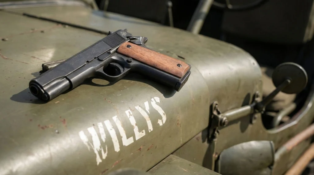 Rock Island Armory GI 45 ACP: 1,500 Rounds Test 2 Rock Island Armory GI Standard 1911 .45 ACP on a Willys Jeep