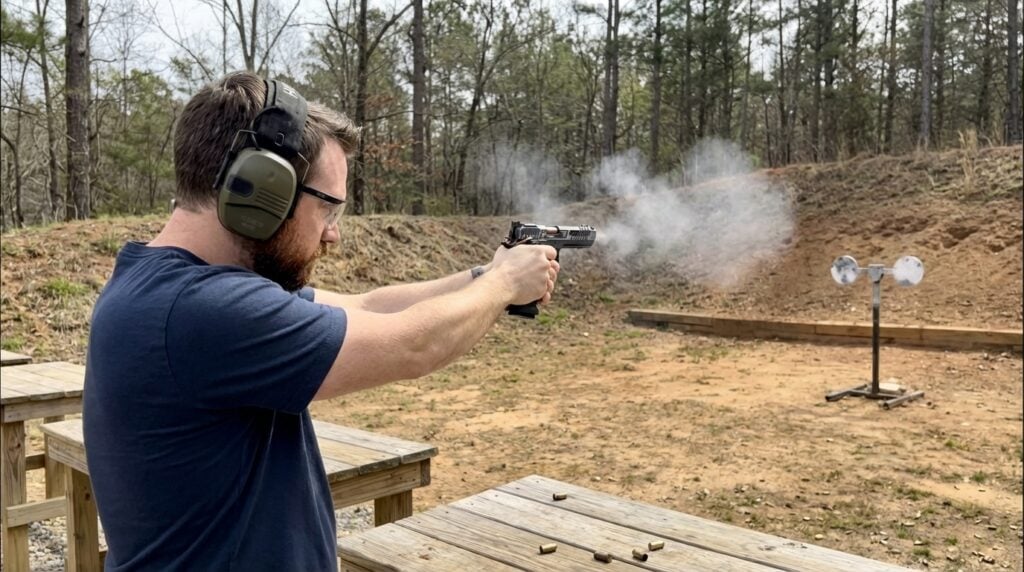 TTI Pit Viper Review: Is John Wicks $7,500 2011 Worth It? (2026) 2 The TTI Pit Viper at the range with a spinner target