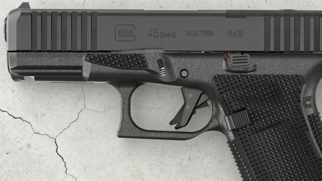 Glock 45 Gen 6 Review: 1,200 Round Hands-On Test (2026) 5 Glock 45 flat face trigger